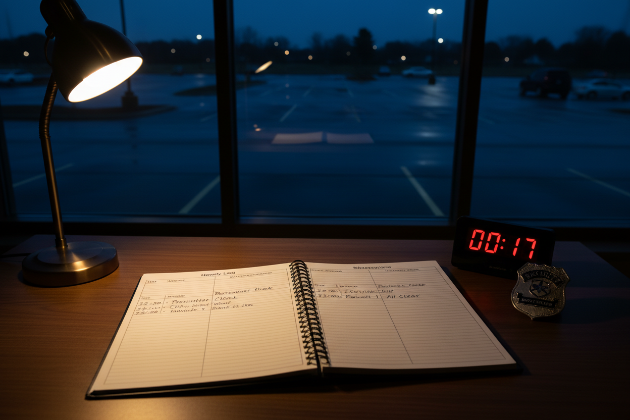 Hourly & Daily Log Documentation for Security Guards